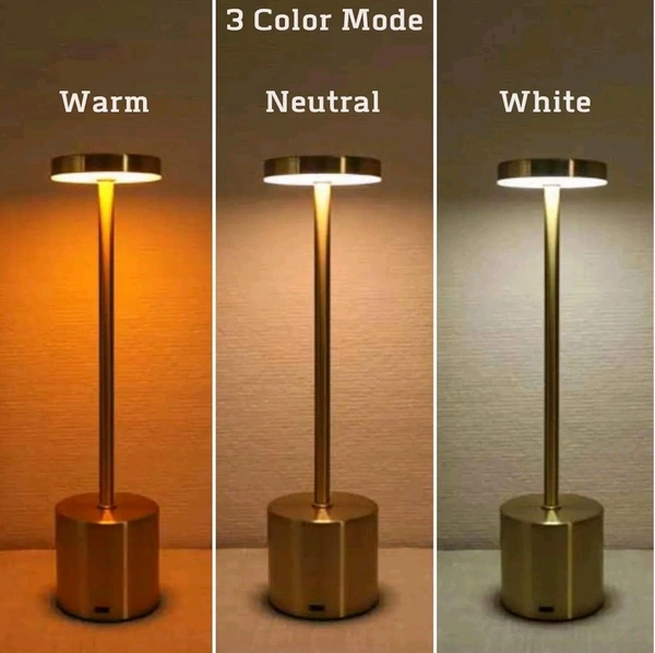 Cordless Table Lamp Rechargeable, Portable LED lamp,5000mAh Battery - 3 Color Dimmable Lighting