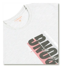 Cotton Rich Round Neck Graphic Print T-Shirt For Mens - STRONG - M, Grey