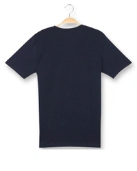 Cotton Rich Round Neck Placement printed T-Shirt Men-ORIGINAL - M, Navy