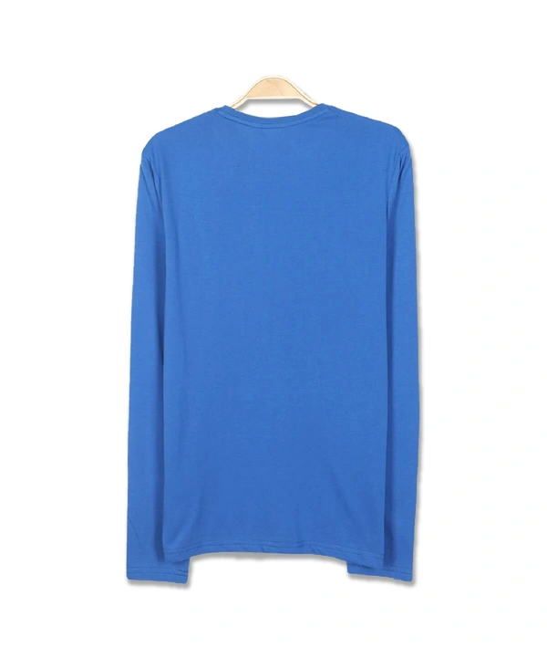 Cotton Rich Round Neck Printed T-shirt Men-Give Me Space - XL, Blue