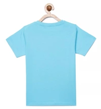 100% Cotton Half Sleeves Graphic Print T-Shirts For Girls-I BELIEVE IN ME - 5-6 Years(26), Sky Blue