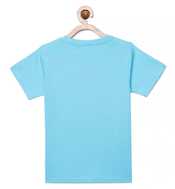 100% Cotton Half Sleeves Graphic Print T-Shirts For Girls-I BELIEVE IN ME - 5-6 Years(26), Sky Blue