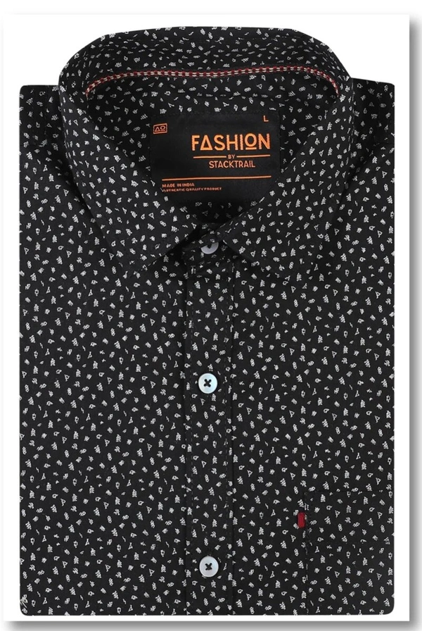 100% Cotton Casual Wear All Over Print for Men - M, Navy