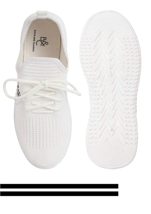 FLYNET UPPER EILA-02 WH PVC SOLE Men's Sports Shoes - IND-8, White