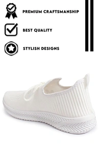 FLYNET UPPER EILA-02 WH PVC SOLE Men's Sports Shoes - IND-8, White