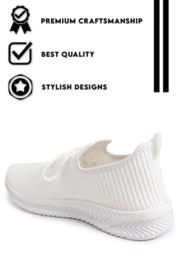 FLYNET UPPER EILA-02 WH PVC SOLE Men's Sports Shoes - IND-8, White