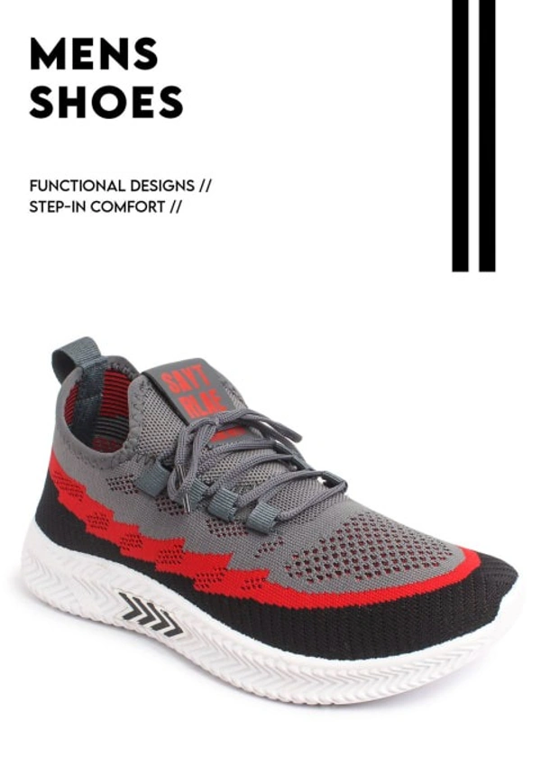 FLYNET UPPER RADIO-02 DG PVC SOLE Men's Sports Shoes - IND-8, Dark Grey