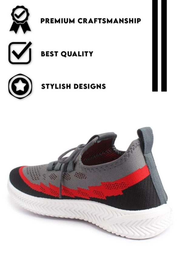 FLYNET UPPER RADIO-02 DG PVC SOLE Men's Sports Shoes - IND-8, Dark Grey