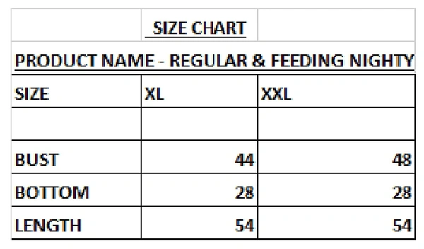 Premium Quality Rayon Round Neck Printed Straight Cut Night Gown For Women - XL, Pink