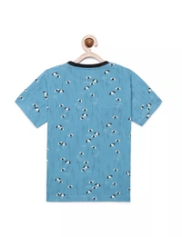 100% Cotton Half Sleeves Graphic Print T-Shirts for Boys - 4-5 Years(24), Multicolor