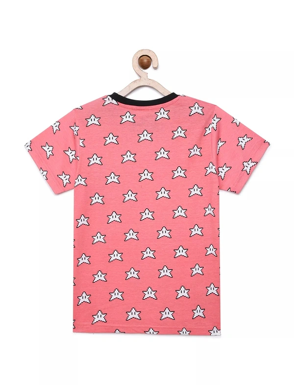 100% Cotton Half Sleeves Graphic Print T-Shirts for Boys - 4-5 Years(24), Multicolor