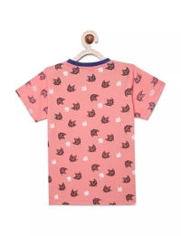 100% Cotton Half Sleeves Graphic Print T-Shirts for Boys - 4-5 Years(24), Multicolor