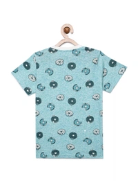 100% Cotton Half Sleeves Graphic Print T-Shirts for Boys - 7-8 Years(28), Multicolor