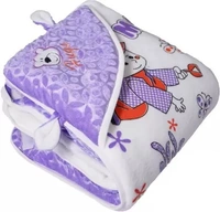 Cotton Blend Cartoon Printed Blanket For 0-2 Years Baby - Free Size, Purple