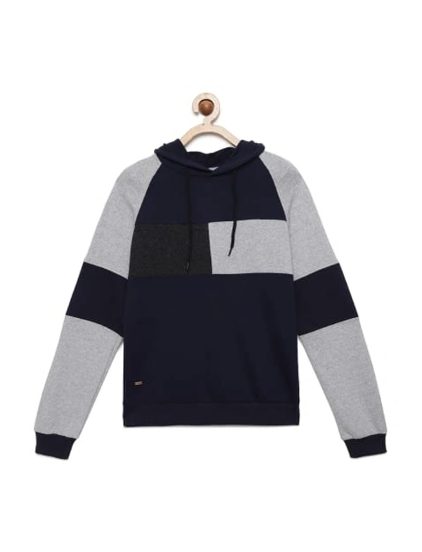 Kids Boys Mix Cut And Sew Hood Sweatshirt - 7-8 Years(28), Multicolor-1