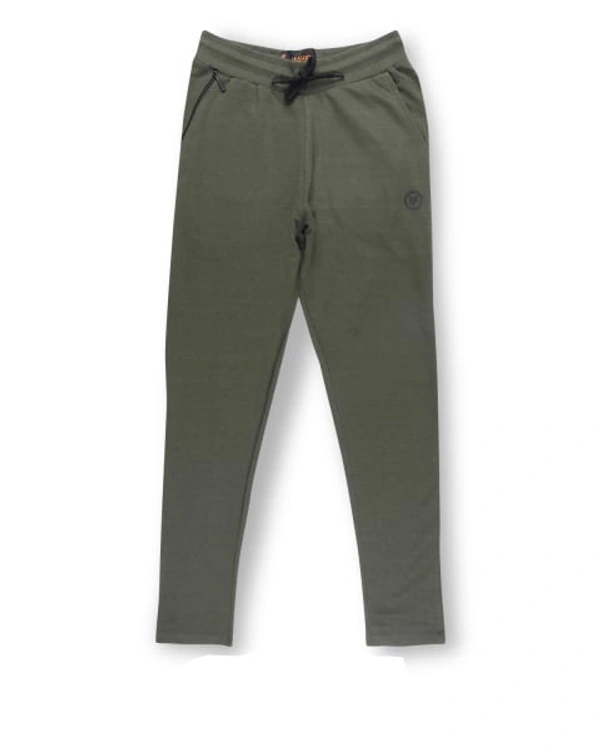 Cotton Rich Logo Printed Trackpant / Nightwear Sleepwear For Men - S, Olive