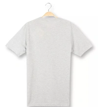 Cotton Rich Round Neck Graphic Print T-Shirt Men- SUPER BOY - Medium(M), Grey Melange