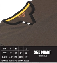 Cotton Rich Henley Neck Solid / Plain T-Shirt Men - Medium (M), Olive