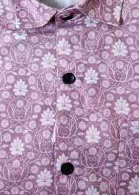 Sanganeri All Over Floral Print Heavy Makhmal Full Sleeves Shirt for Mens - L