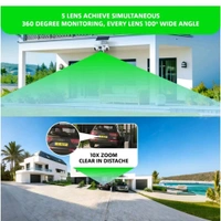 Active Pixel 4G Solar Pan-Tilt-Zoom Camera|| 4 Camera|| 5 Lense || 10x Zoom