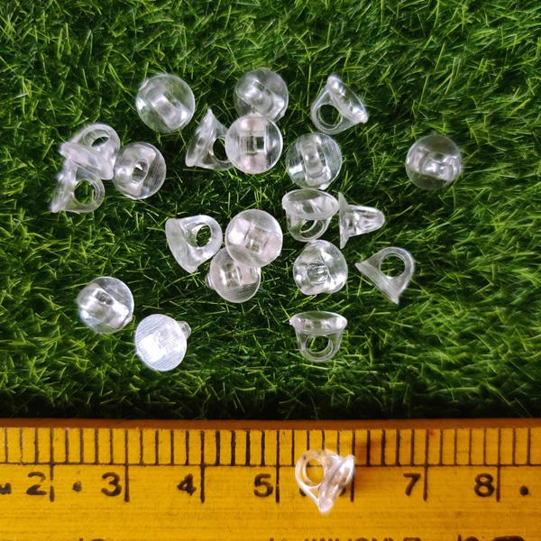Transparent Charm Base Settings For Cabochons , Hair Accessories 
