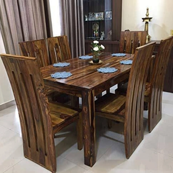 Ankita Furniture Teakwood Dining Table - brown
