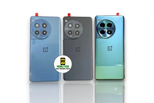OnePlus 12R Care Orignal Back Panal With Camera Glass-Color Light Blue And Black - Color-Light Blue