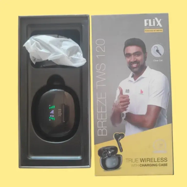 hoppup earbuds Flix (Beetel) Breeze 120 TWS Earbuds with Mic – Bluetooth 5.0 | Touch Controls | 16Hrs Playtime