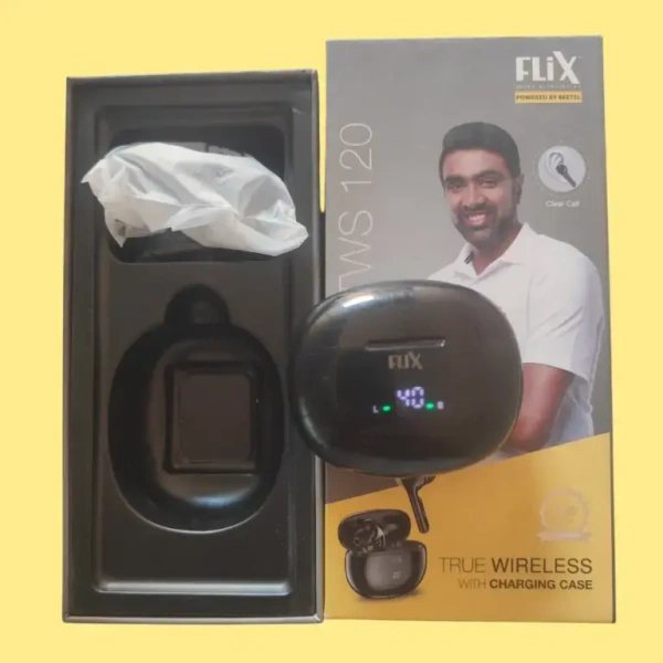 hoppup earbuds Flix (Beetel) Breeze 120 TWS Earbuds with Mic – Bluetooth 5.0 | Touch Controls | 16Hrs Playtime