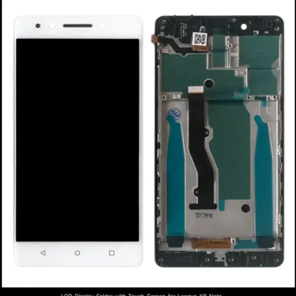 lenovo Lenovo K8 Note Original Display with Frame – White Color | 100% Original | Pre-Tested | Premium Fit -