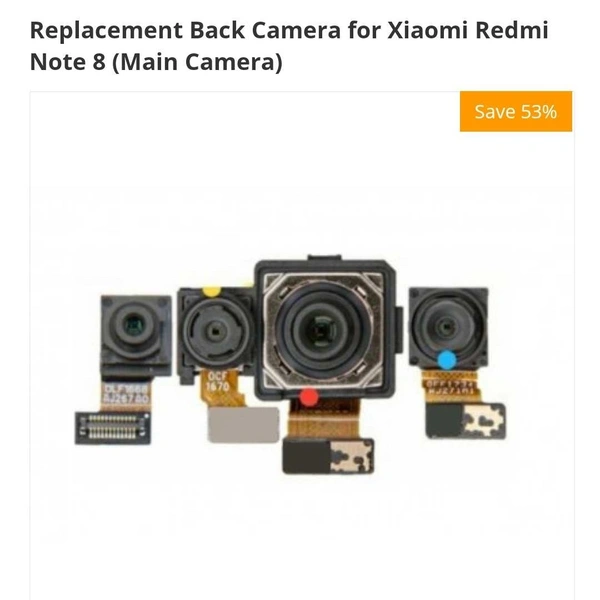 Redmi Mi/Redmi Note 8 Original Main Back Camera Module Set – 14 Days Warranty