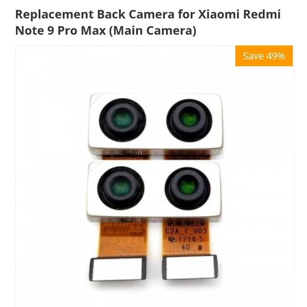 Redmi Mi/Redmi Note 9 Pro Max Original Main Back Camera – 14 Days Warranty