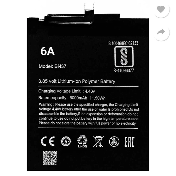 Redmi 6A BN37 Care Original Battery | 100% Genuine | Long Backup | BIS Certified