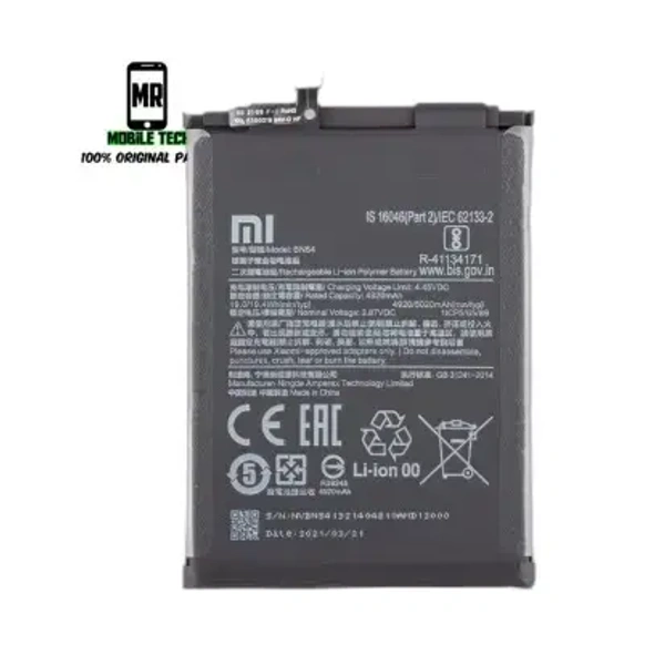 Redmi/Xiaomi Note 9 BN54 Original Battery – 14 Days Warranty