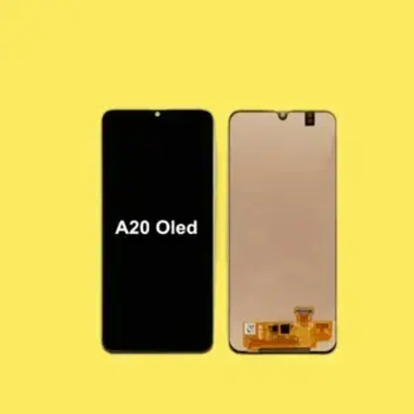 Samsung A20 OLED Display Combo (Black) – Original Panel with Frame | 14 Days Warranty