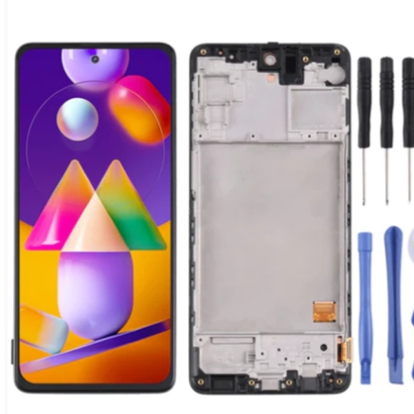 Samsung Galaxy M31s Care Original Display with Frame and All Parts | 14 Days Warranty