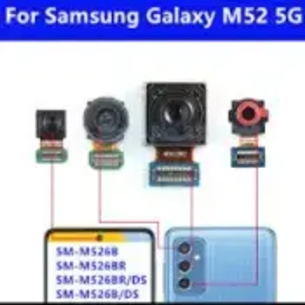 Samsung Galaxy M52 5G Original Camera Module Set – 3 Back + 1 Front (14 Days Warranty)