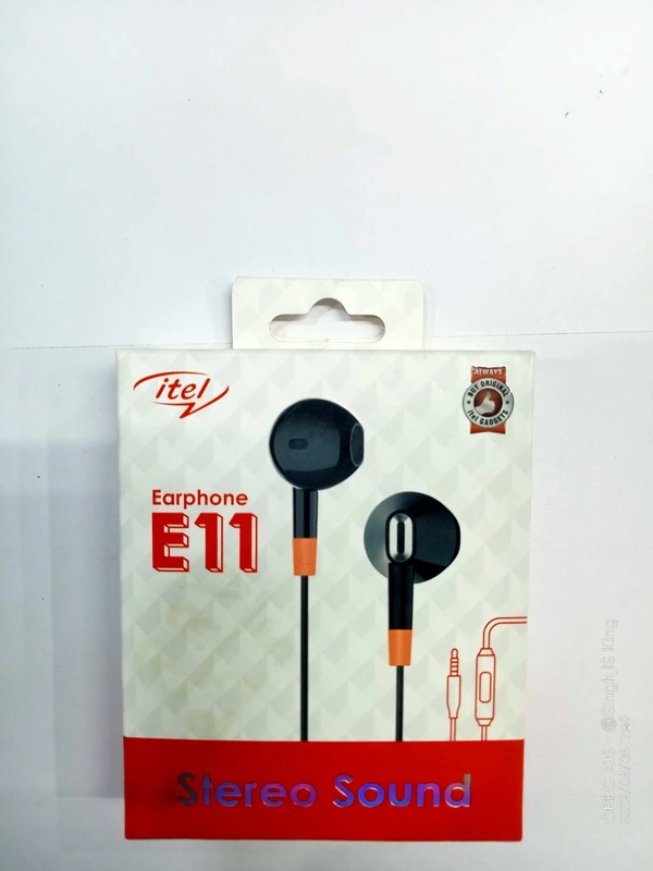 itel E-11 Earphones ЁЯОз - тЪл, 40g