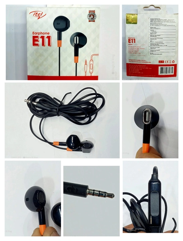itel E-11 Earphones ЁЯОз - тЪл, 40g