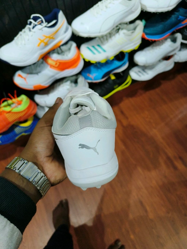 PUMA Rubber Spike Cricket Shoes - Mercury, 9