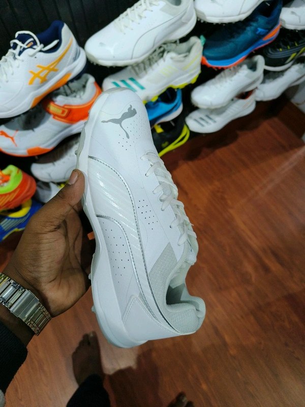 PUMA Rubber Spike Cricket Shoes - Mercury, 10