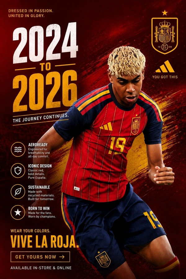 SPAIN HOME KIT for FIFA WORLD CUP 2026 - M