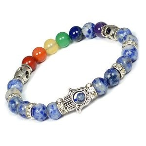 Sodalite Hamsa Hand 7Chakra