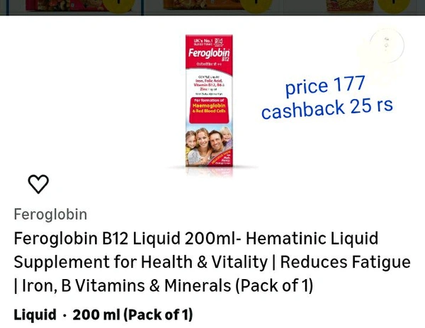 Feroglobin B12 Tonic For Iron Mineral 