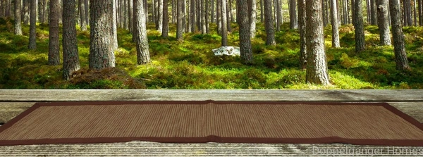 Doppelganger Homes Handloom Cotton Brown Striped floor Runner