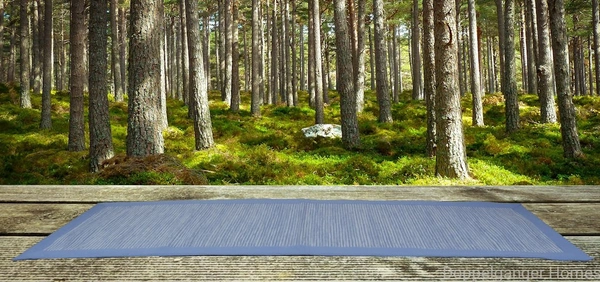 Handloom Cotton SkyBlue Striped floor Runner