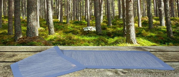 Handloom Cotton SkyBlue Striped floor Runner