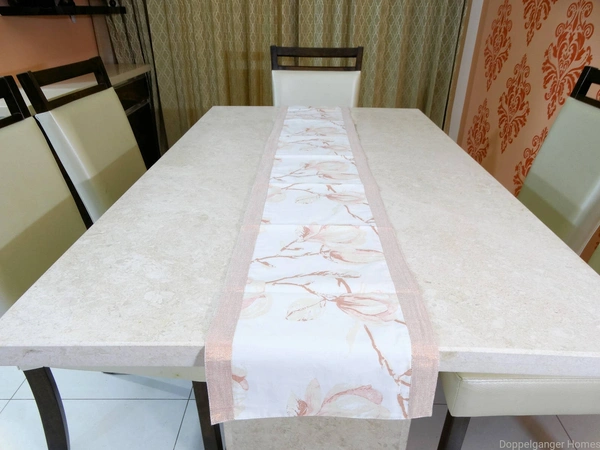 Doppelganger Homes "Flower n Shimmer" Cotton Table Runner