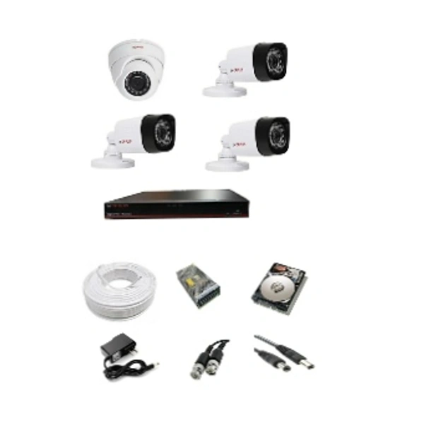 CP PLUS 4 Channal HD DVR 1080p 1Pcs,Bullet Camera 2.4MP 3Pcs,Dome Camera 2.4MP 1Pcs Security Camera  (1 TB, 4 Channel)