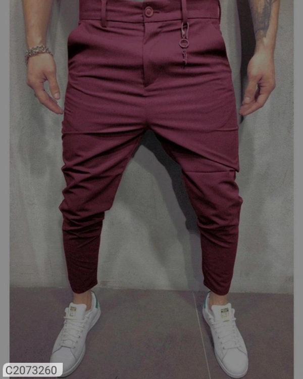 4 way cotton lycra Solid Regular Fit Mens Casual Trousers - Multicolor, 28 30 32 34